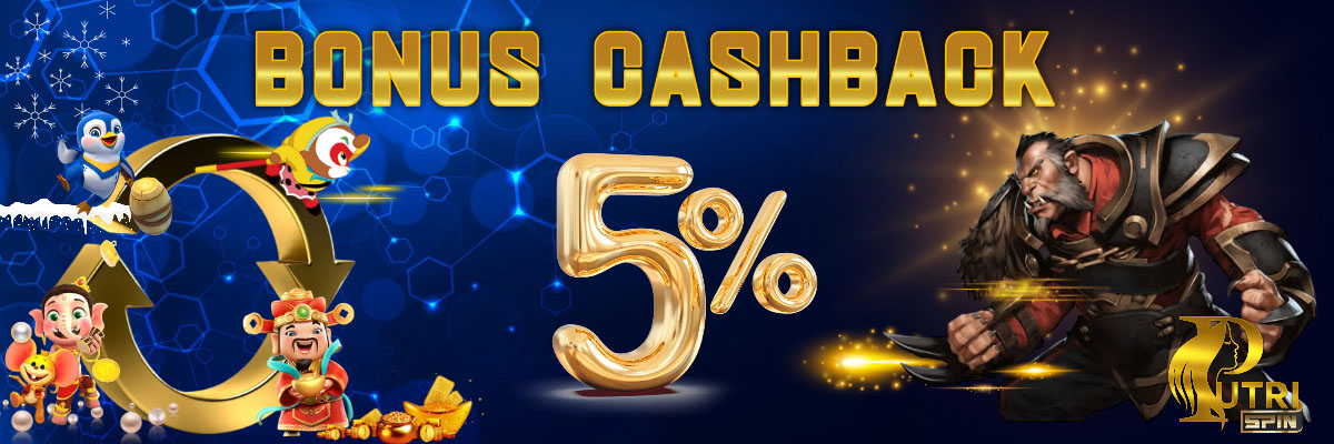 BONUS CASHBACK 5%